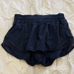 Lululemon Hotty Hot Navy Blue Shorts 2.5 Inseam & Low Rise